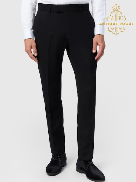 Noir - Regular Antique Rogue Slim Fit Huxley Dinner Trousers