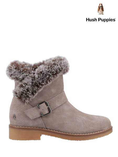 Mocha Brown - Hush Puppies Hannah Wide Fit Boots