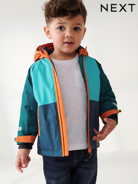 Blue Colourblock Waterproof Fleece Lined Coat (3mths-7yrs) (890844) | €7 - €8