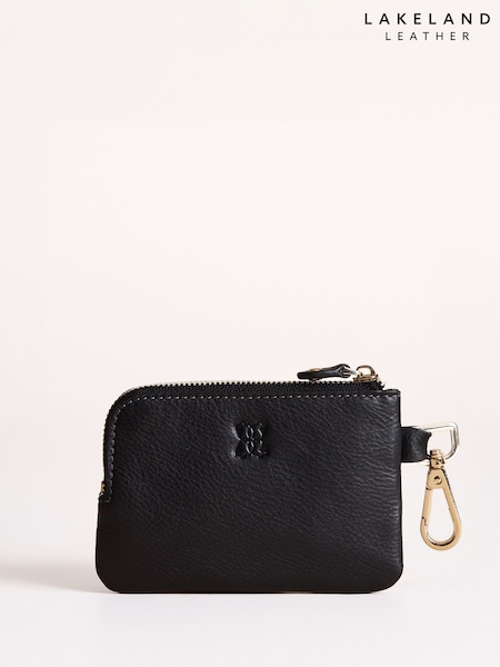 Black - Lakeland Leather Coin Keyring Purse
