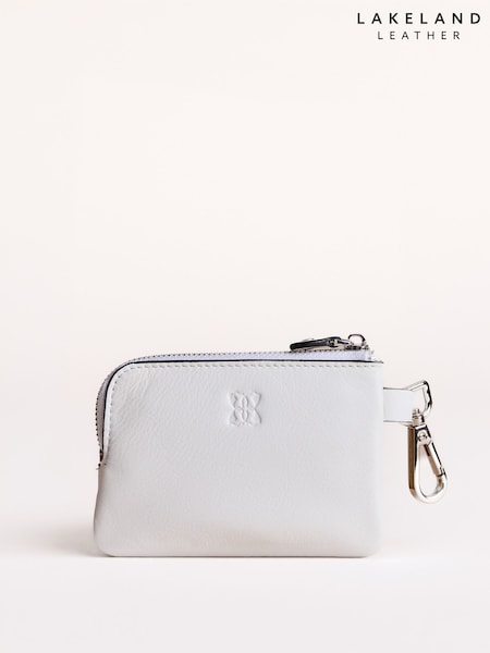 White - Lakeland Leather Coin Keyring Purse