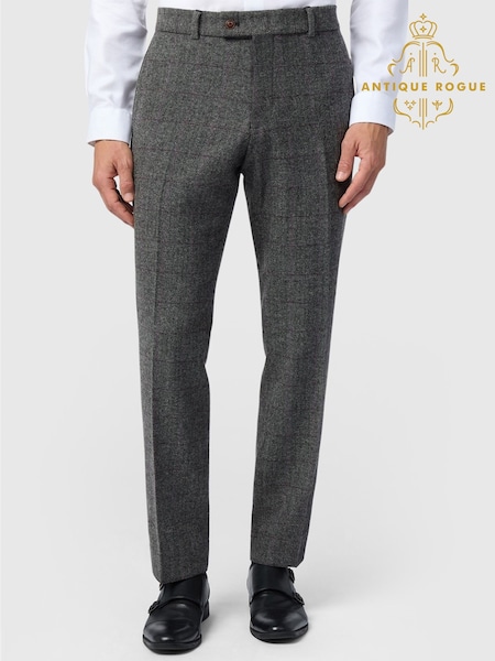 Harmaa - Regular Antique Rogue Tailored Fit Jace Berry Tweed Trousers