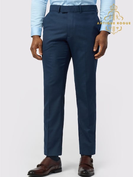 Azul - Regular Antique Rogue Slim Fit Texture Stretch Trousers