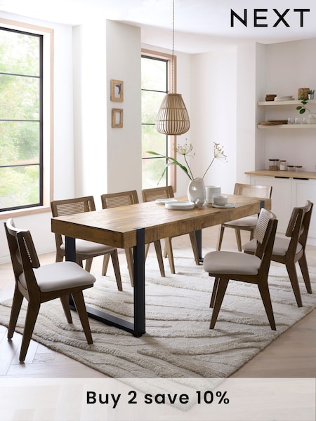 Natural Solid Wood Jefferson Pine Extendable Dining Table (891675) | €1,050
