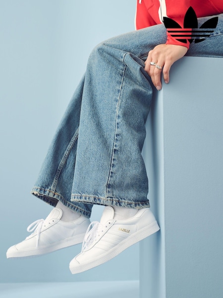 adidas Originals White Gazelle Trainers (891962) | AED247