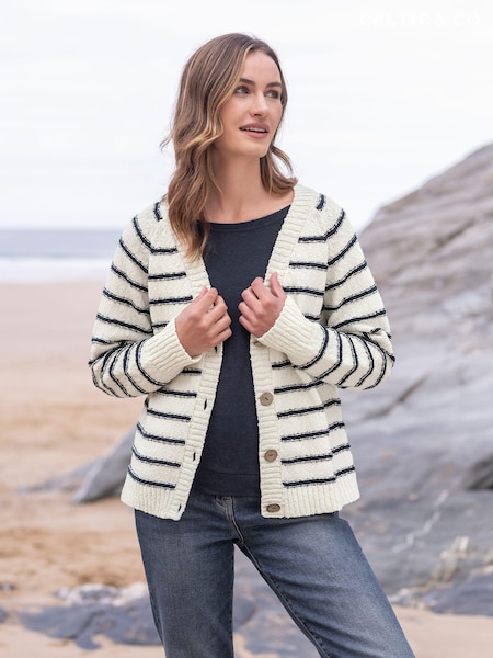 Celtic & Co. Cream Breton Cotton/Linen Blend Cardigan (892314) | € 170