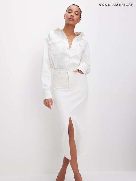 Good American White Midi Skirt (892892) | €121