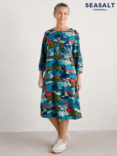 Seasalt Cornwall Blue Sea Call A-Line Dress (893339) | €51