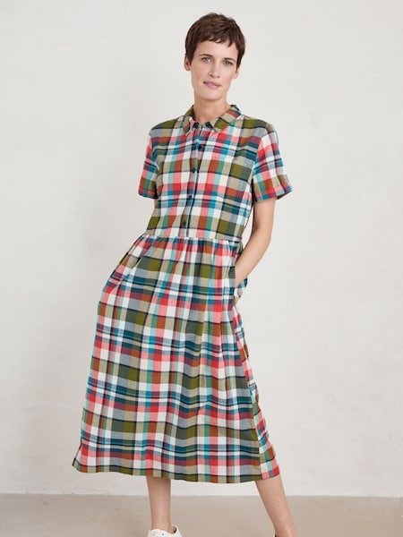 Seasalt Cornwall Black Fleet Checked Midi Dress (893715) | €49