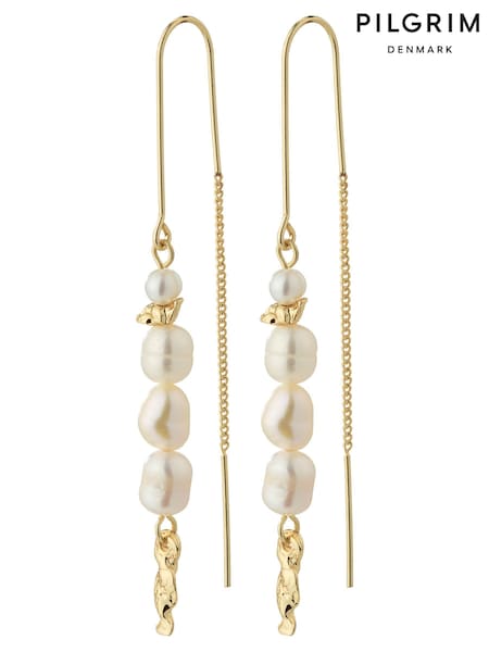 PILGRIM Gold Berthe Dangle Pearl Earrings (893785) | €46