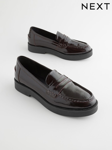 Burgundy Red Forever Comfort® Leather Chunky Loafers (893870) | €28