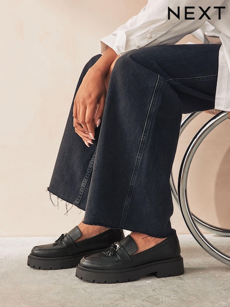Black Forever Comfort® Chunky Tassel Loafers (893897) | R$ 330