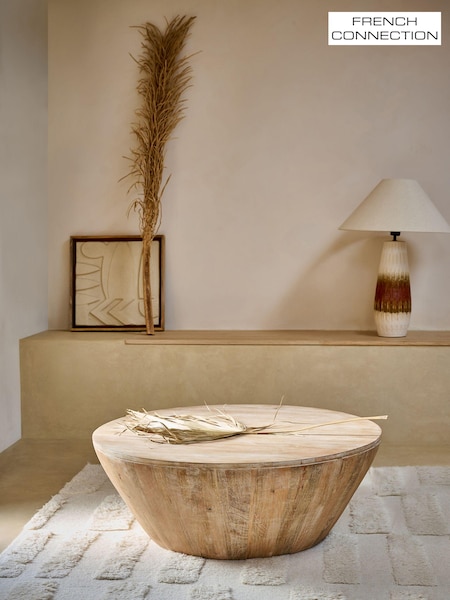 French Connection Mango Wood Drum Coffee Table (893953) | €600