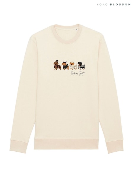 Cream - Personalised Kids Trick Or Treat Halloween Sweatshirt By Koko Blossom