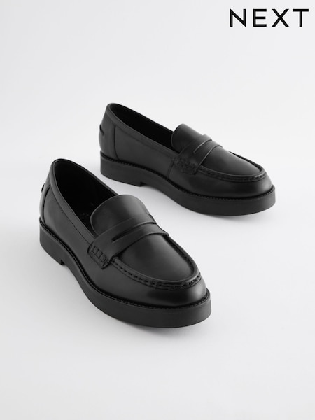 Black Forever Comfort® Leather Chunky Loafers (893981) | €38