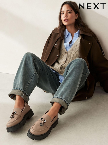 Mink Brown Forever Comfort® Chunky Tassel Loafers (893999) | €41