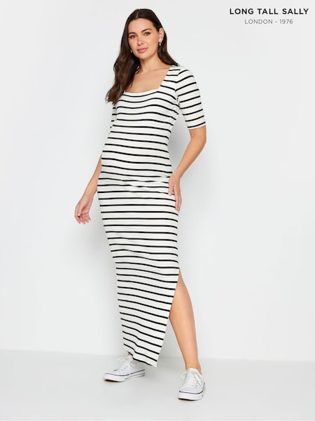 Long Tall Sally White Maternity Ribbed Dress (894178) | €23