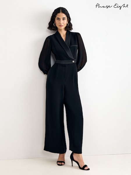 Black - Phase Eight Veronica Tux Jumpsuit