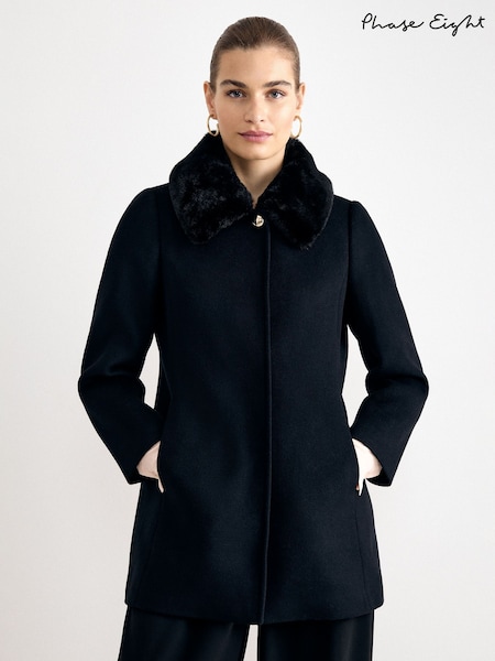 Black - Phase Eight Petite Issy Coat
