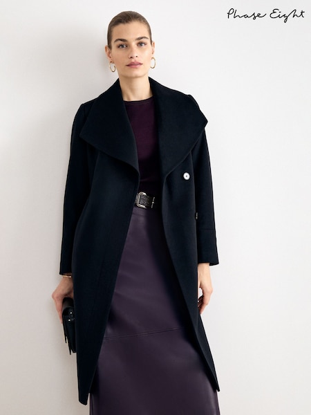 Black - Phase Eight Nicci Wool Coat