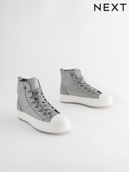 Grey Forever Comfort® Chunky High Top Baseball Trainers (894930) | €13.50