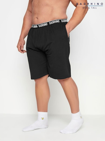 BadRhino Big & Tall Black 100% Cotton Lounge Shorts (894984) | $33
