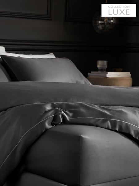 Charcoal Grey 300 Thread Count Collection Luxe 100% Cotton Extra Deep Fitted Sheet (895464) | €28 - €44
