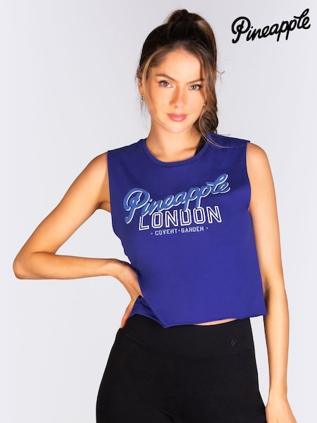 Pineapple Blue Womens 100% Cotton Sleeveless Vest (896301) | €25
