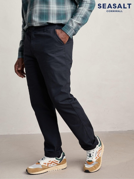 Seasalt Cornwall Blue Mens Bowman Trousers (896581) | AED466