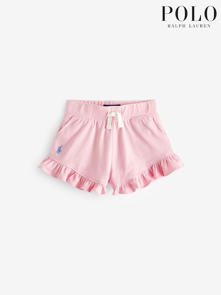 Polo Ralph Lauren Girls Pink Ruffled Stretch Mesh Shorts (897270) | €43
