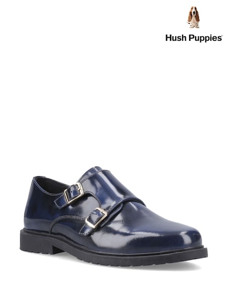 Albastru - Hush Puppies Verity Hi-shine Monk Shoes