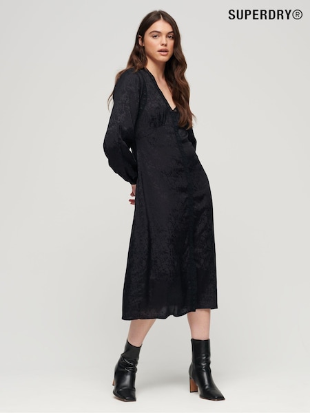 Superdry Black Lace Trim Midi Dress (897807) | €22.50