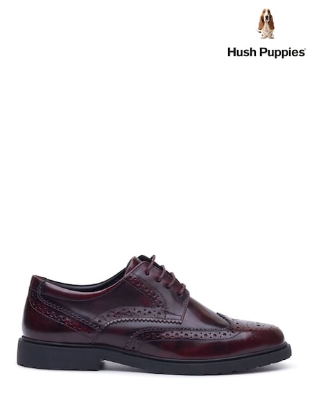 Purple - Hush Puppies Verity Hi Shine Brogue Shoes