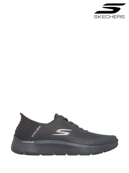 Grey - Regular Skechers Go Walk Flex Hands Up Shoes