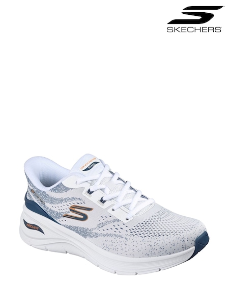 White/Blue - Regular Skechers Arch Fit 3.0 Trainers