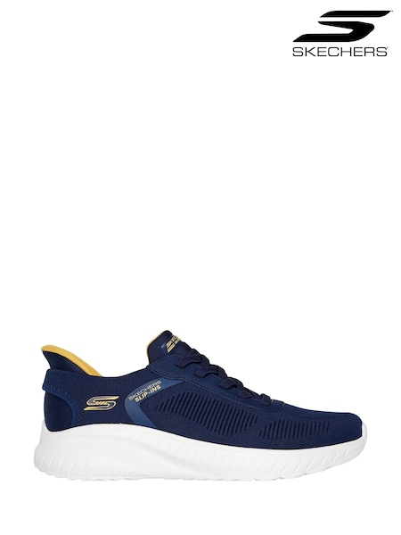 Plavo - Standard Fit Skechers Slip-ins Bobs Sport Squad Chaos Solid Step Trainers