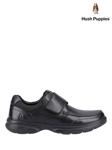 Black - Regular Hush Puppies Hector Touch Fastening Shoes