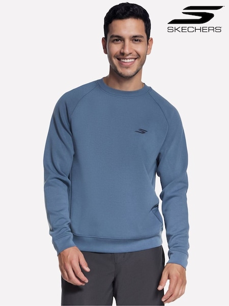 Blue - Regular Skechers Cosy Luxe Elevate Crew Neck Sweat Top