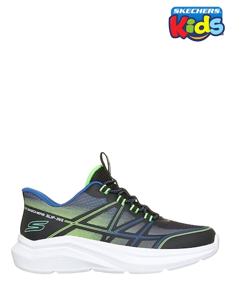 Black - Skechers Microspec Velocity Grid-shift Trainers