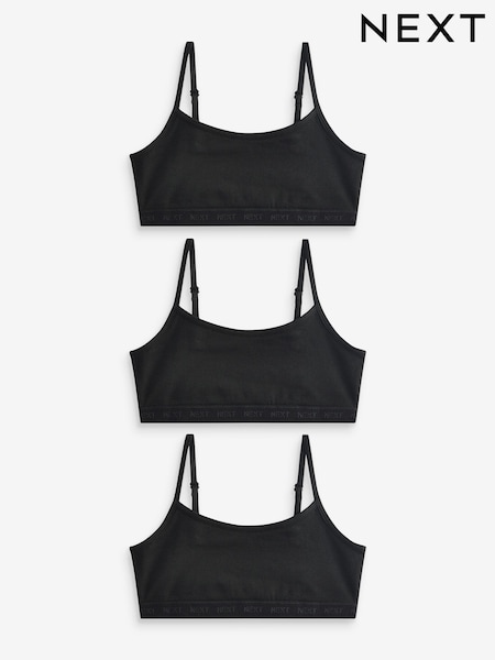 Schwarz - Strappy Crop Top 3 Pack (5-16yrs) (898944) | 7 € - 11 €