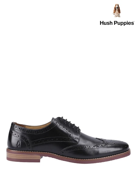 Negru - Regular Hush Puppies Mack Brogues