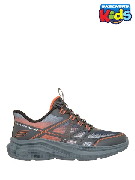Grey - Skechers Microspec Velocity Grid-shift Trainers