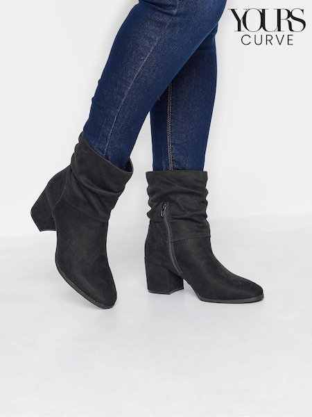 Yours Curve Slouch Ankle Micro Boots (899288) | ‏241‏₪