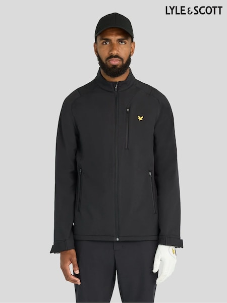 črna - Regular Lyle & Scott Golf Fleece Lined Jacket