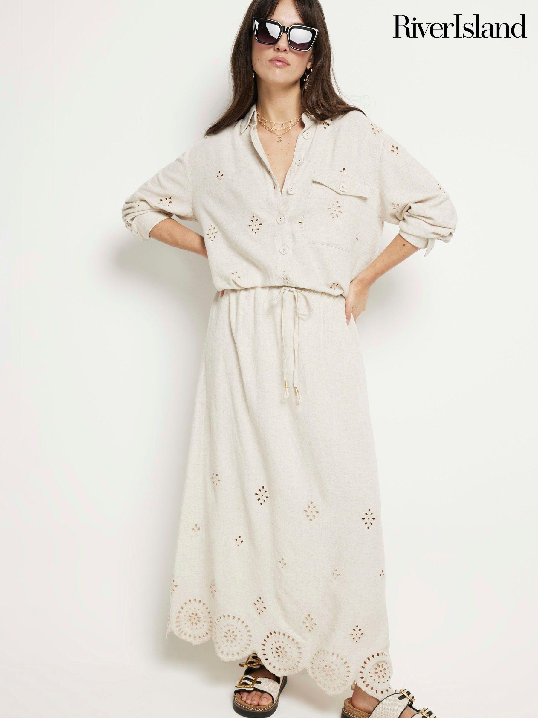 River island white maxi skirt on sale