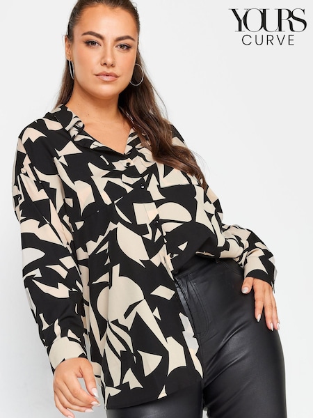 Yours Curve Black Oversized Shirt (8T0904) | €13.50