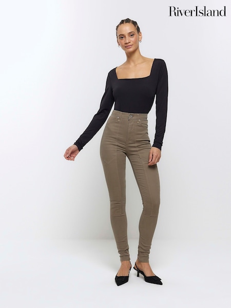 River Island Green High Rise Skinny carpenter Jeans (900212) | €38