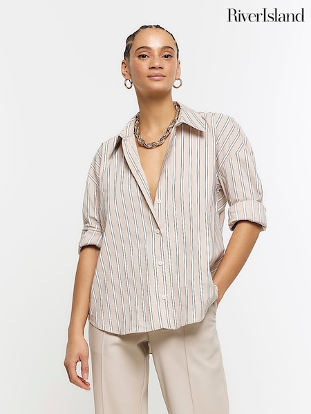 River Island Brown Stripe Shirt (900529) | € 13
