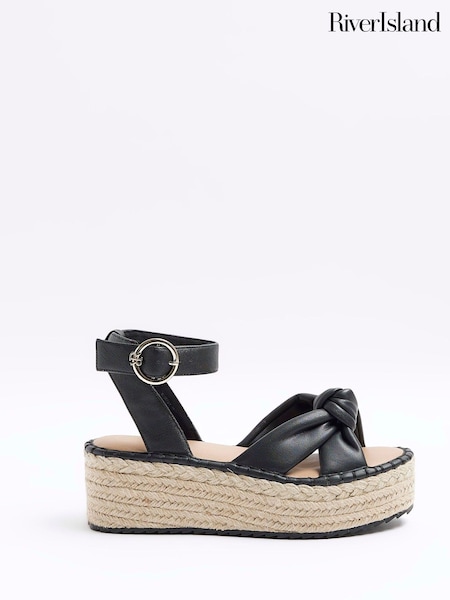 Negru - River Island Espadrile Sandale (900565) | 143 LEI