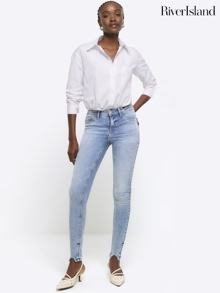 River Island Mid Rise Bum Sculpt Skinny Jeans (900589) | €12
